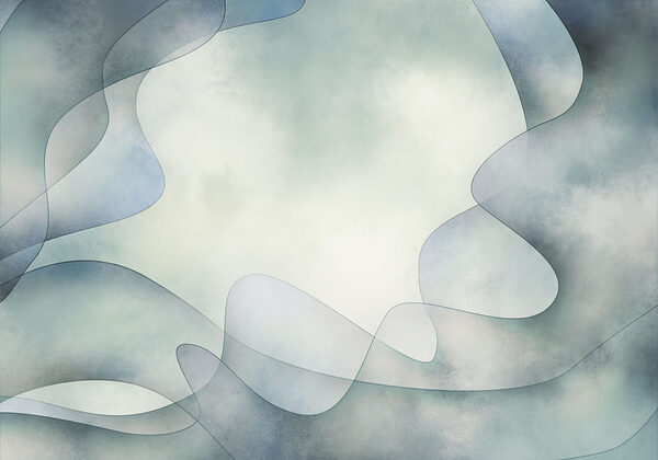 White and blue background with a curved pattern