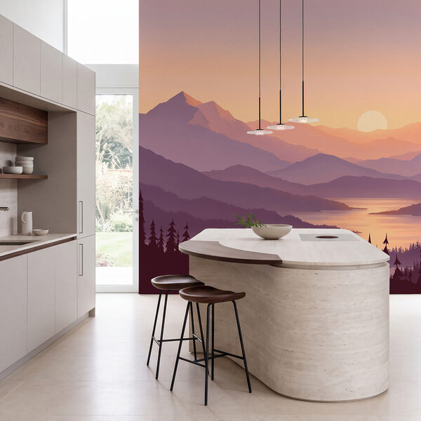 Фотошпалери Пейзаж із горами та озером (Артикул: t01042v1) Фотошпалери Пейзаж із горами та озером (Артикул: t01042v1)