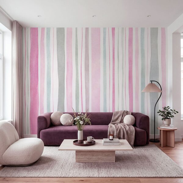 Фотошпалери Фон у рожево-сірі смужки (Артикул: t01134v3)