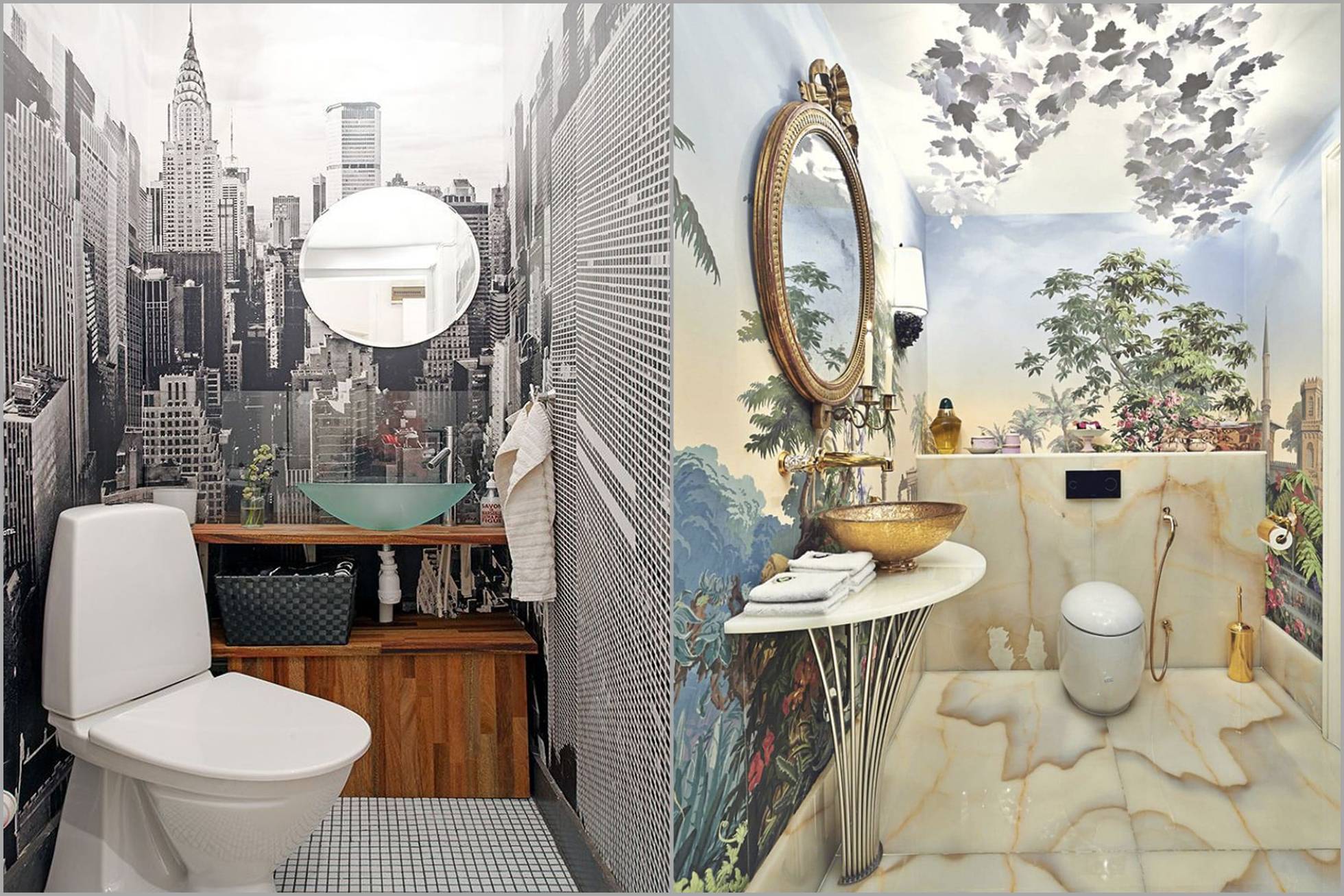 ремонт туалету з фотошпалерами