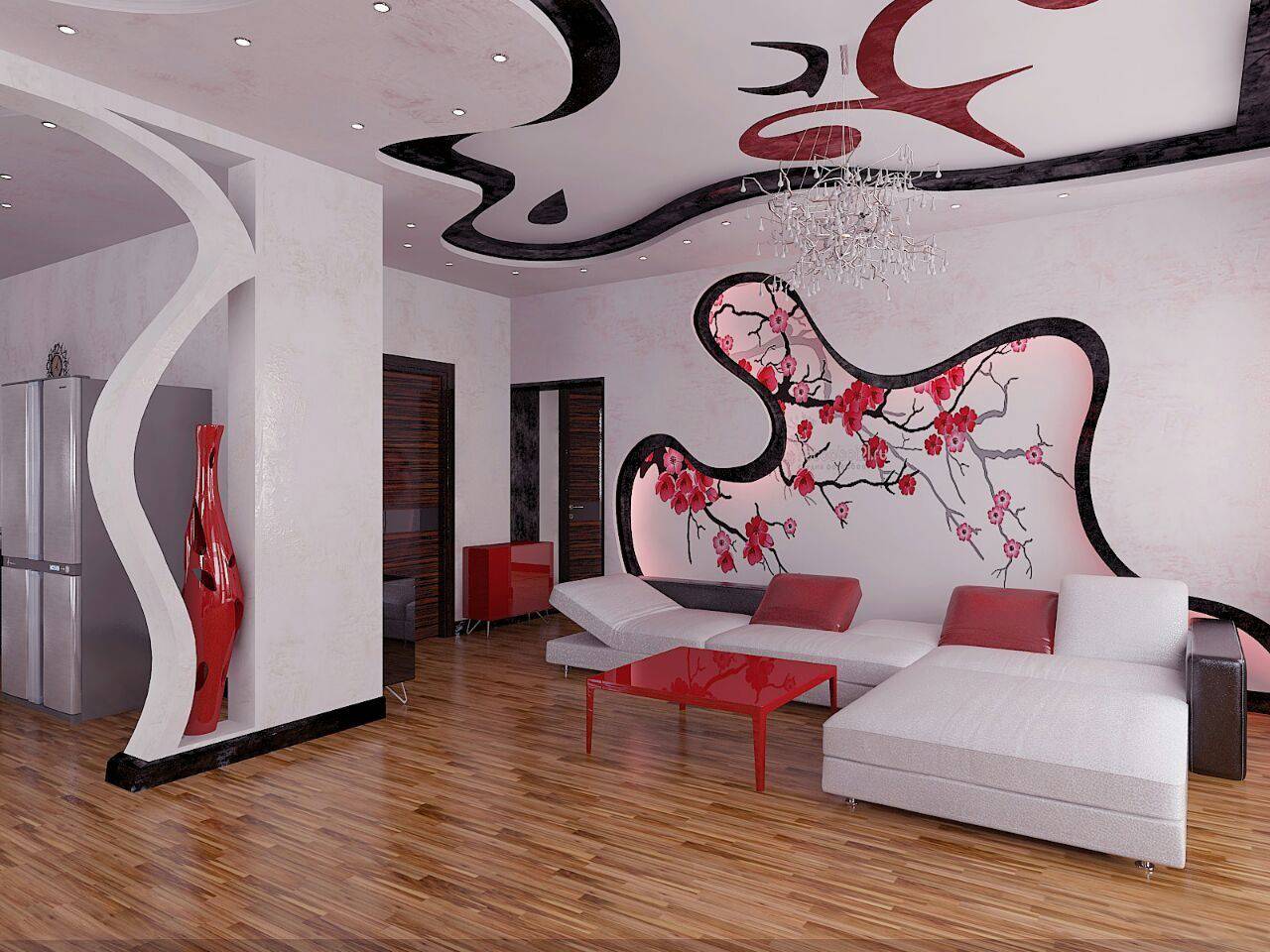 фігури з гіпсокартону на стіні