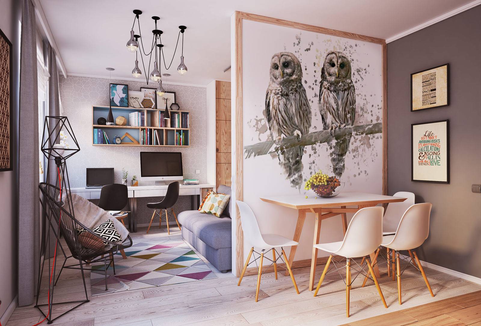 невеликі фотошпалери в інтер'єрі