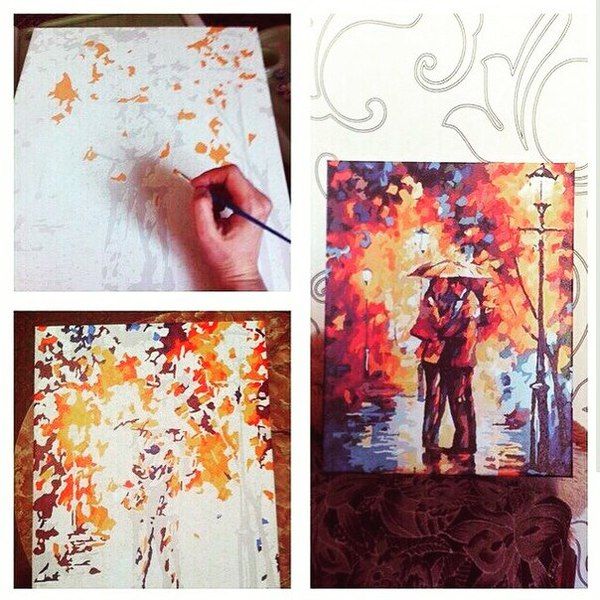 техника раскрашивания картин по номерам от светлого к темному