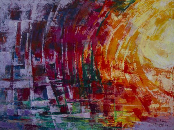 перистый переход техника раскрашивания