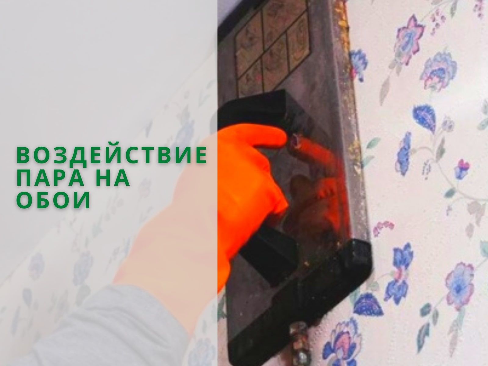 воздействие пара на обои