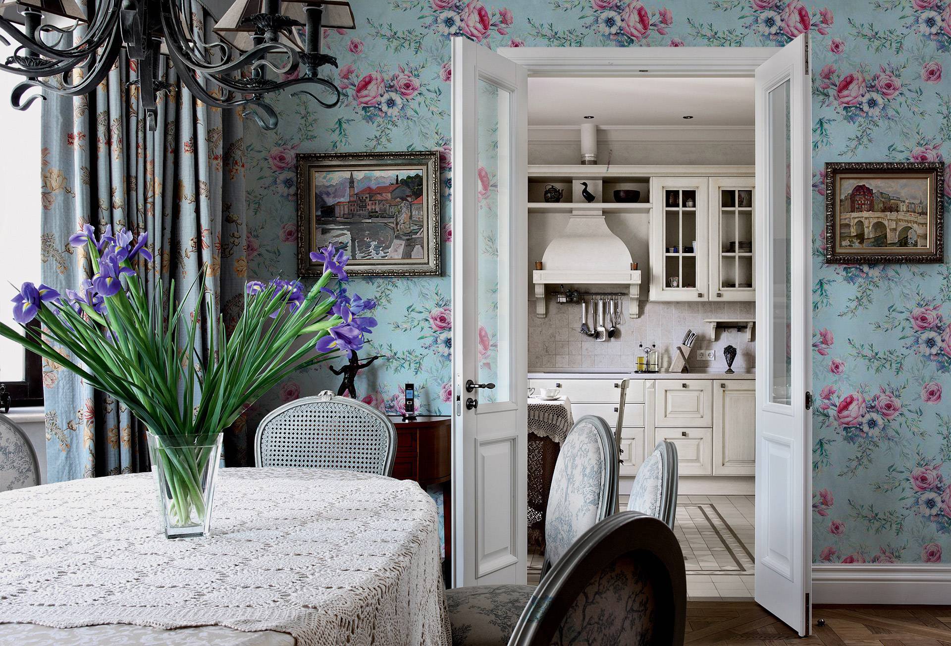 фотошпалери, прованс, вітальня, інтер'єр