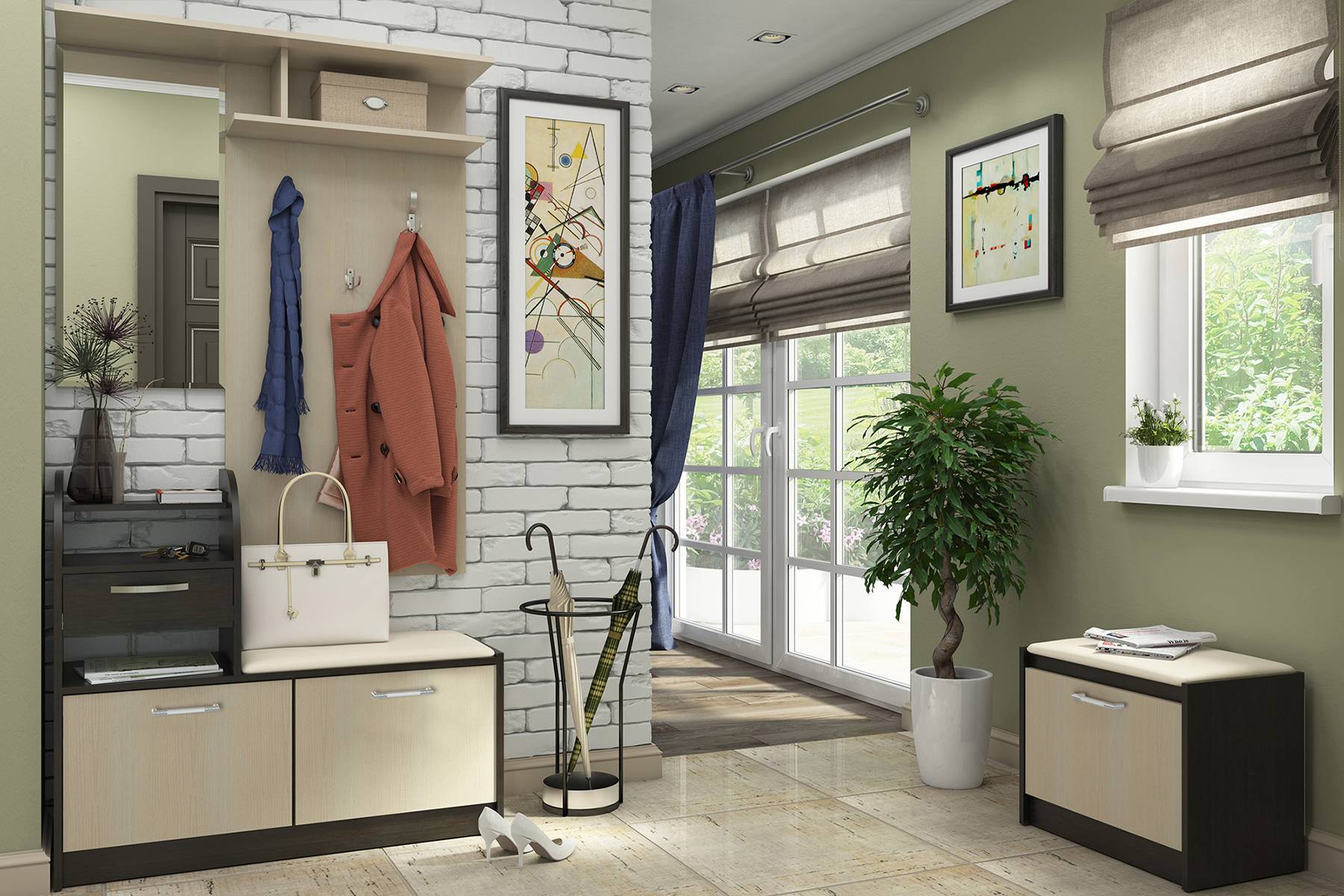 дизайн вітальні лофт