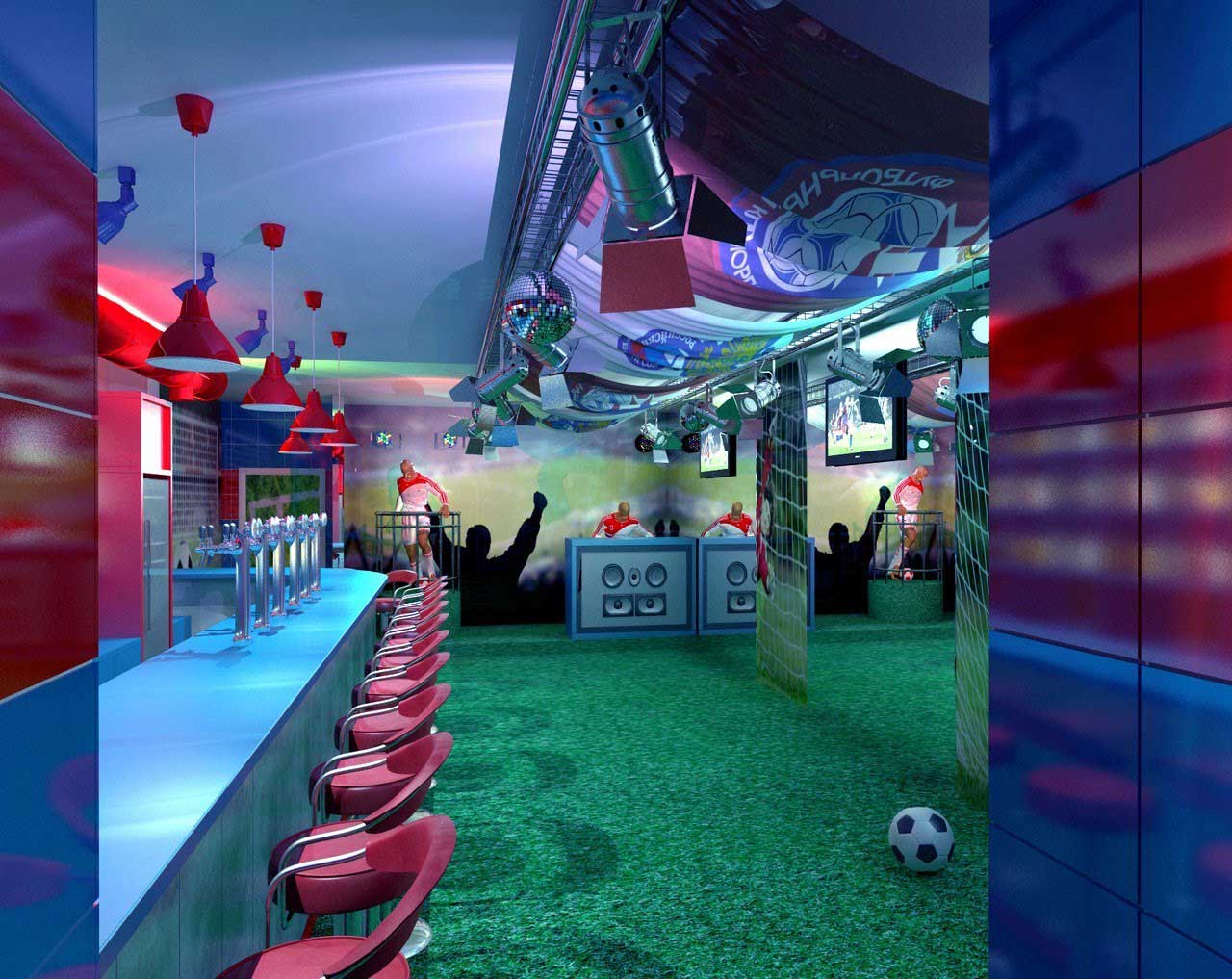 Сучасний дизайн спортивного бару