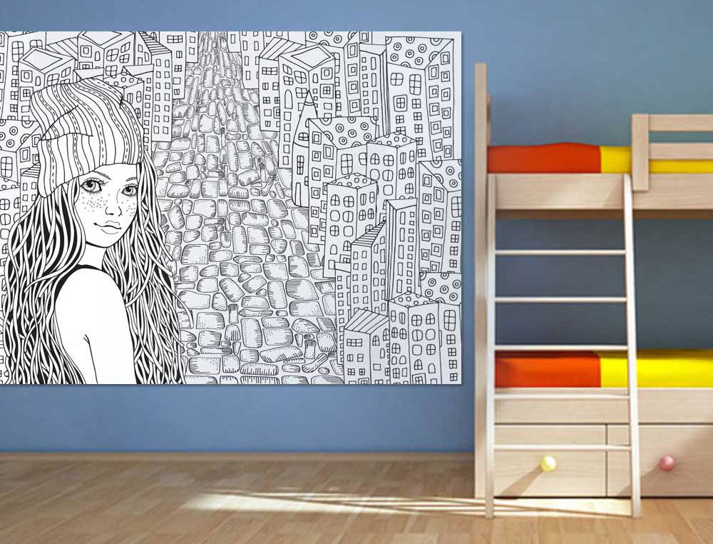 шпалери-розмальовки для декору дитячої